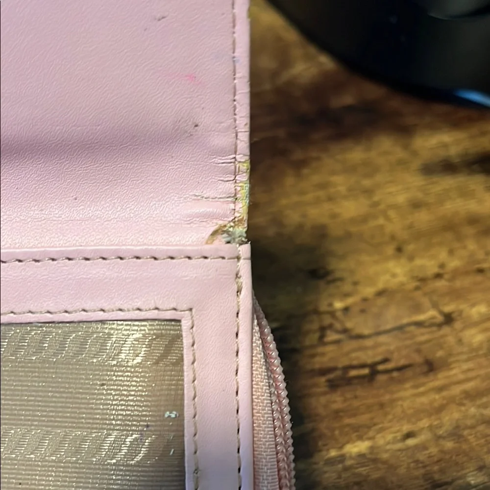 Vintage Prada Milano Pink Leather Crocodile Embossed BiFold Long Wallet Italy - Picture 13 of 16